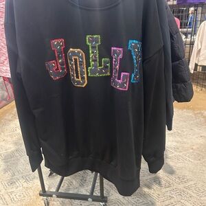 Jolly Black Sweater NEW
